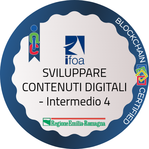 SVILUPPARE CONTENUTI DIGITALI - Intermedio 4